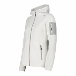 Damen schweres Fleecejacke Knit-Tech in melierter Optik mit Kapuze