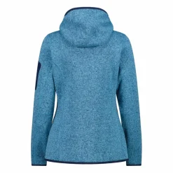 Damen schweres Fleecejacke Knit-Tech in melierter Optik mit Kapuze