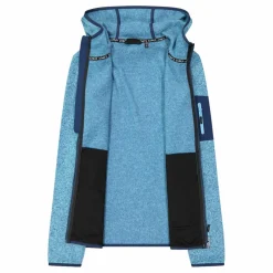 Damen schweres Fleecejacke Knit-Tech in melierter Optik mit Kapuze