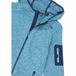 Damen schweres Fleecejacke Knit-Tech in melierter Optik mit Kapuze