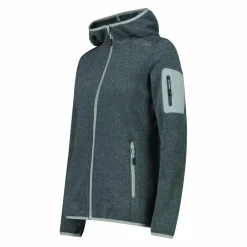 Damen schweres Fleecejacke Knit-Tech in melierter Optik mit Kapuze