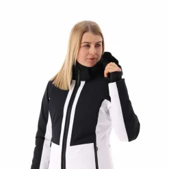 Damen Skijacke aus Twill mit abnehmbarer Kapuze