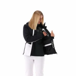 Damen Skijacke aus Twill mit abnehmbarer Kapuze