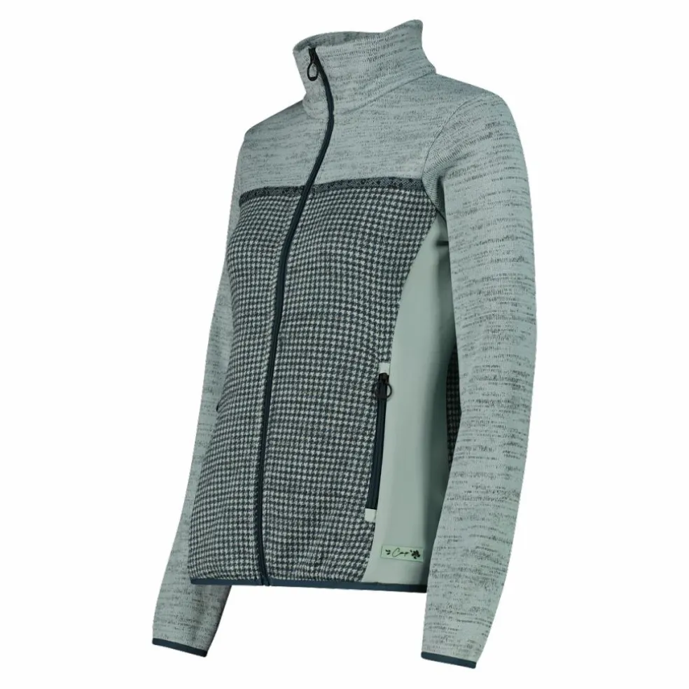 Damen-Fleecejacke aus bedrucktem Knit Tech