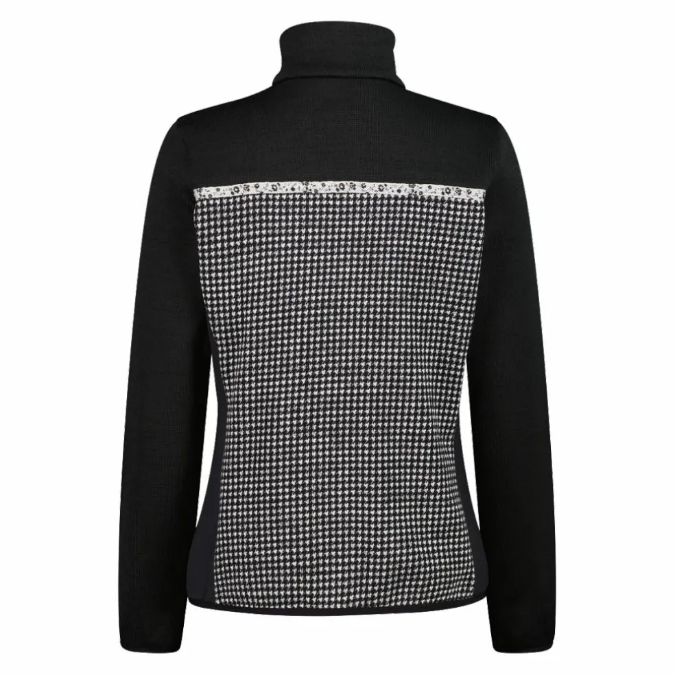 Damen-Fleecejacke aus bedrucktem Knit Tech