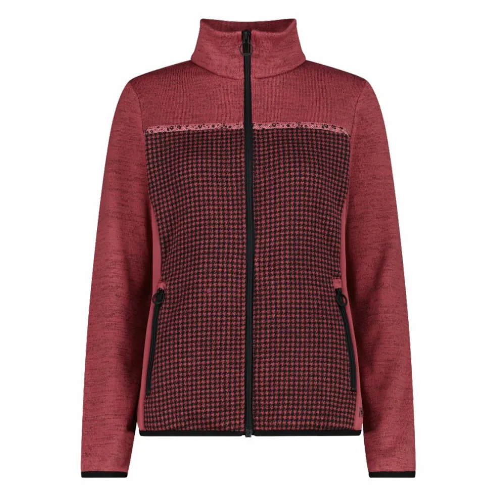 Damen-Fleecejacke aus bedrucktem Knit Tech