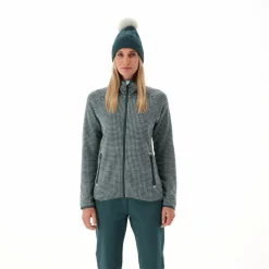 Damen-Fleecejacke aus bedrucktem Knit Tech