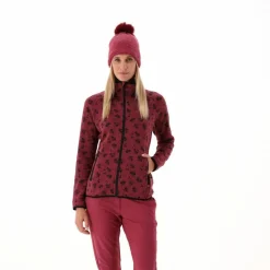 Damen-Fleecejacke aus bedrucktem Knit Tech