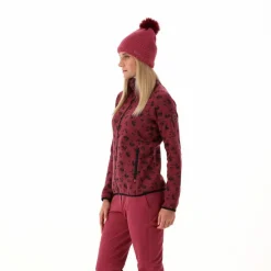 Damen-Fleecejacke aus bedrucktem Knit Tech