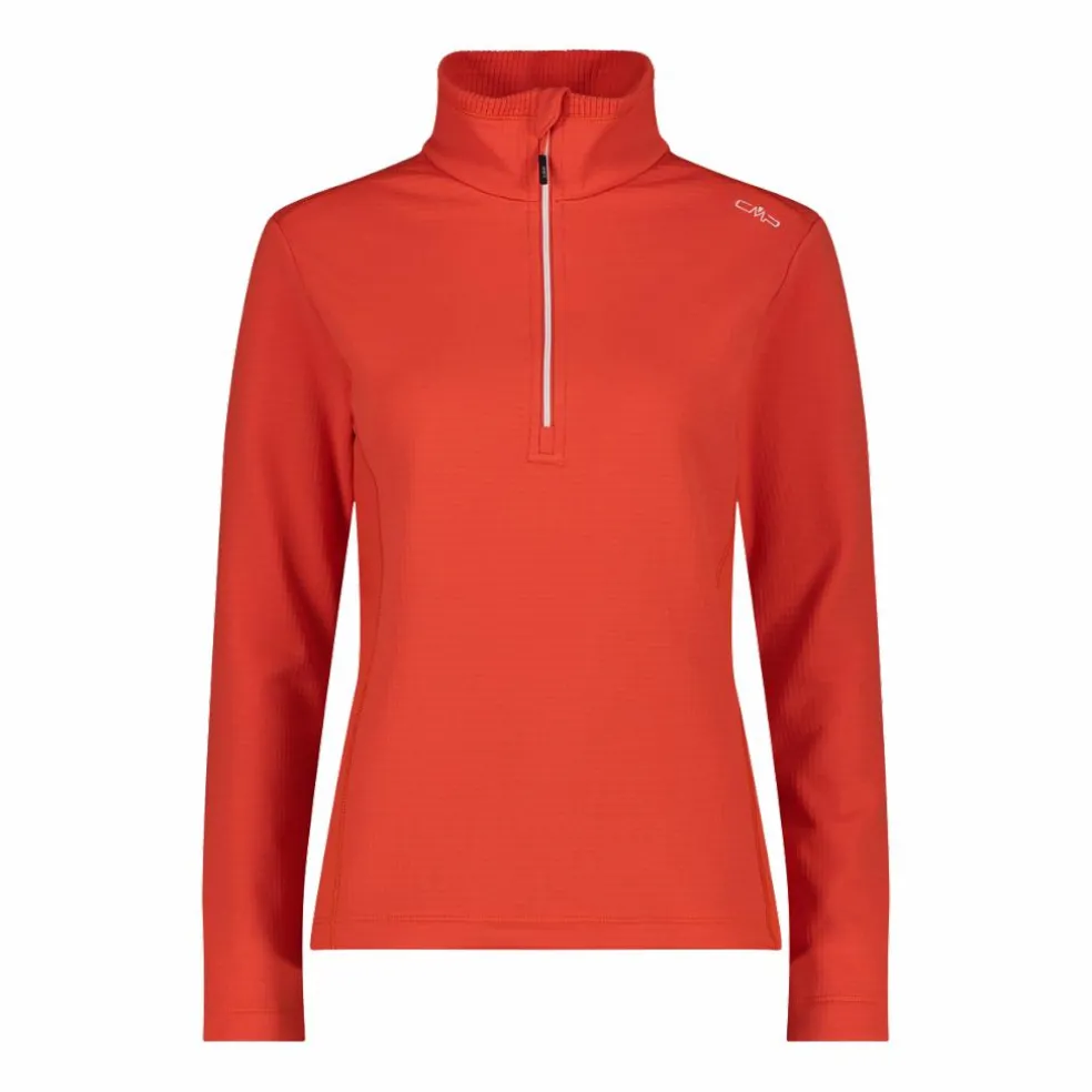 Damen-Fleecepullover aus Grid Tech mit Stehkragen