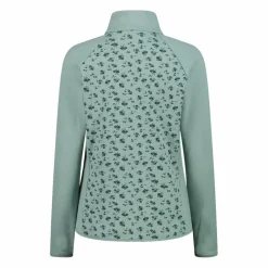 Damen-Fleece-Sweatshirt aus Stretch-Performance, bedruckt mit Melange-Details