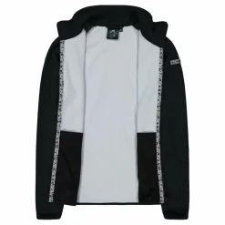 Damen-Fleece-Sweatshirt aus Stretch-Performance, bedruckt mit Melange-Details