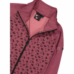 Damen-Fleece-Sweatshirt aus Stretch-Performance, bedruckt mit Melange-Details