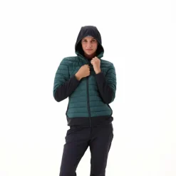 Damen-Hybridjacke Unlimitech wattiert mit PrimaLoft® Black ThermoPlume mit Kapuze