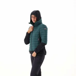 Damen-Hybridjacke Unlimitech wattiert mit PrimaLoft® Black ThermoPlume mit Kapuze