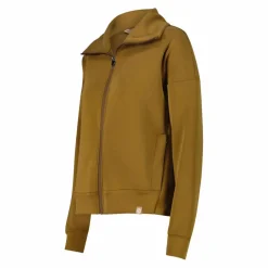 Damenjacke mit Reißverschluss aus Modal mit matt glänzendem Finish