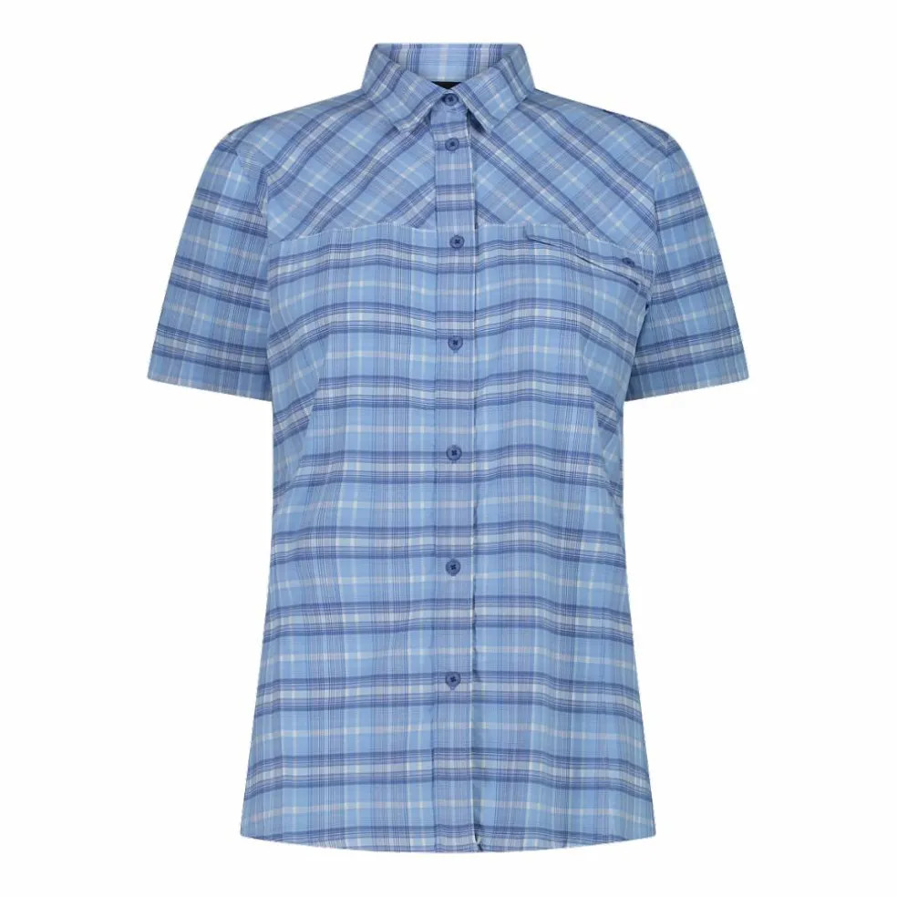 Damen-Kurzarmhemd mit Karomuster