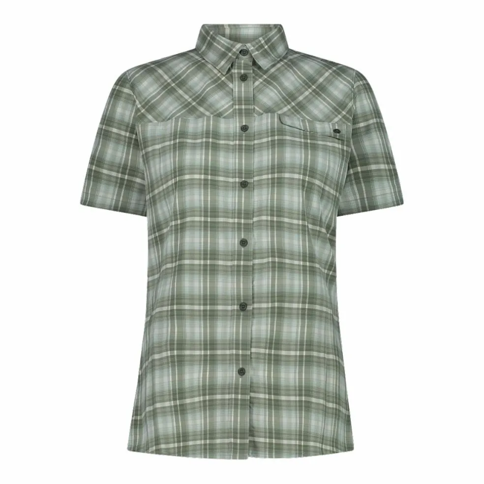 Damen-Kurzarmhemd mit Karomuster