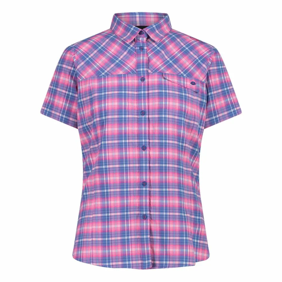 Damen-Kurzarmhemd mit Karomuster