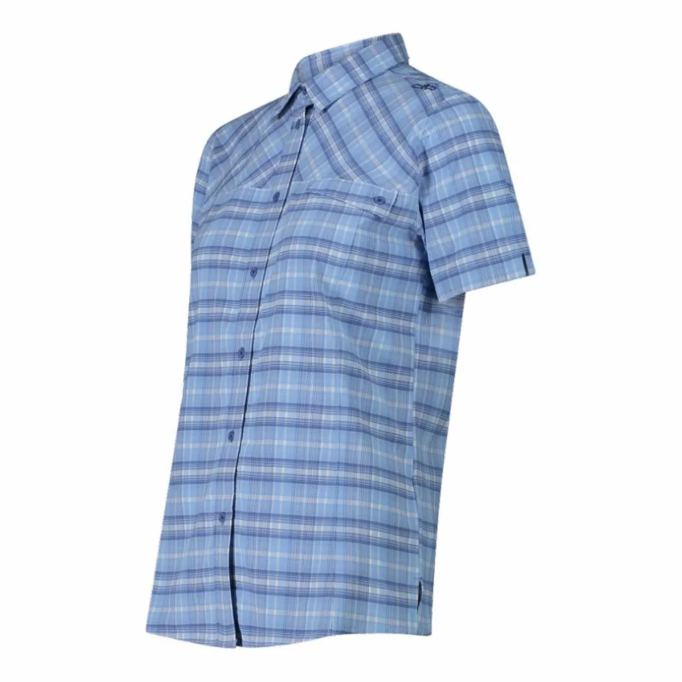 Damen-Kurzarmhemd mit Karomuster