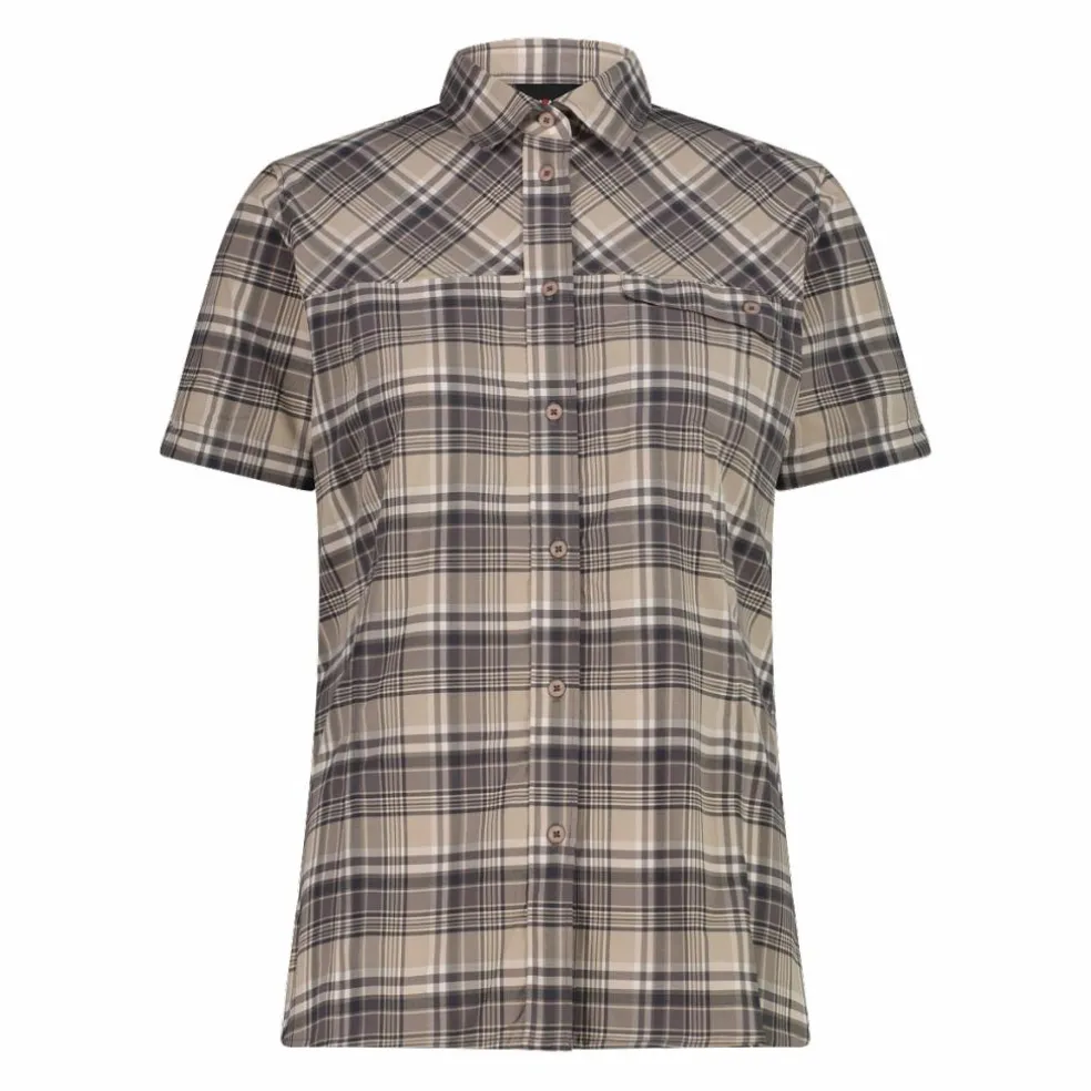 Damen-Kurzarmhemd mit Karomuster