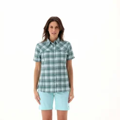 Damen-Kurzarmhemd mit Karomuster