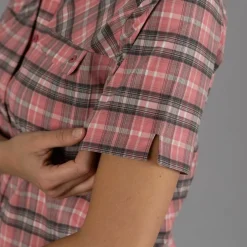 Damen-Kurzarmhemd mit Karomuster