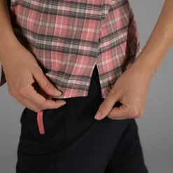 Damen-Kurzarmhemd mit Karomuster