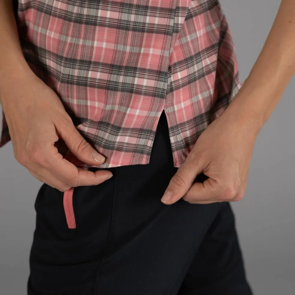 Damen-Kurzarmhemd mit Karomuster