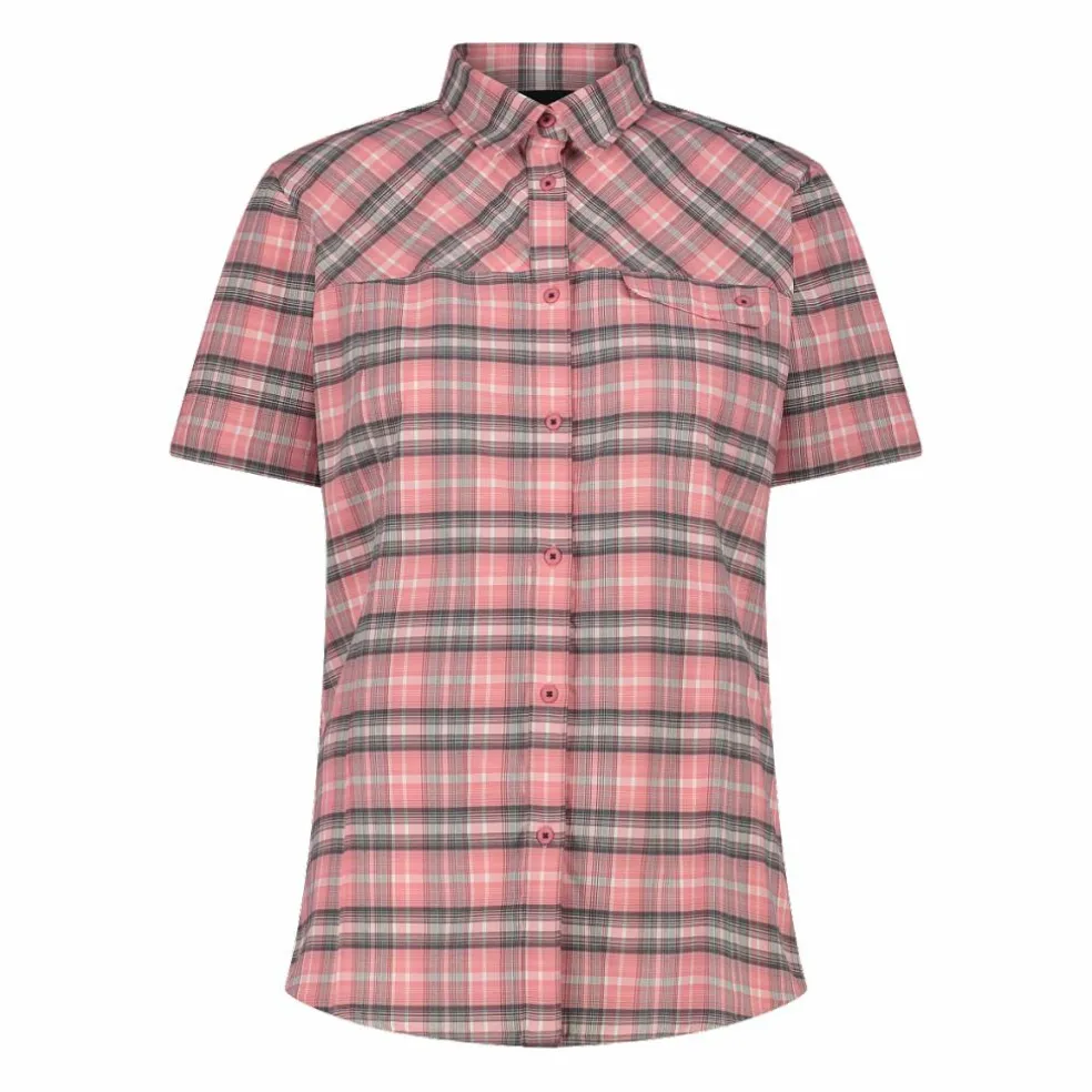 Damen-Kurzarmhemd mit Karomuster