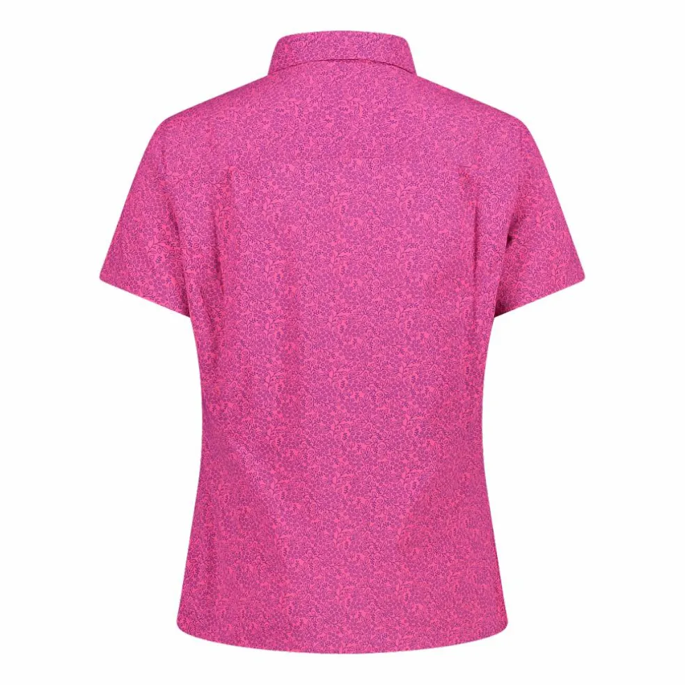 Damen-Kurzarm-shirt mit floralem Muster