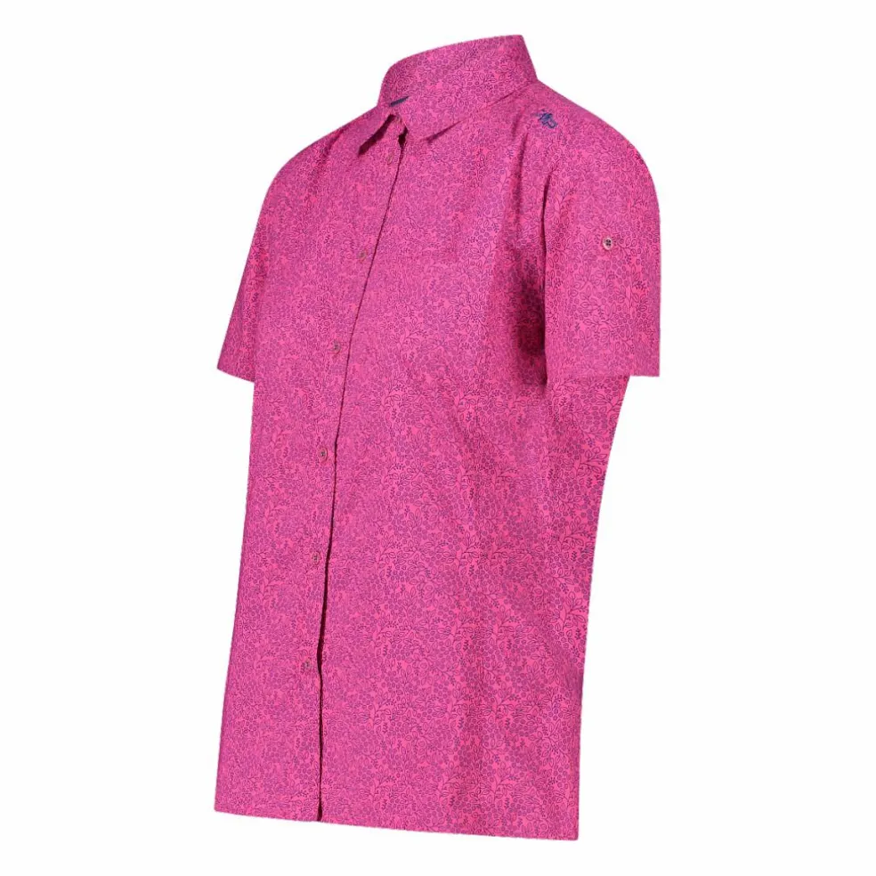 Damen-Kurzarm-shirt mit floralem Muster