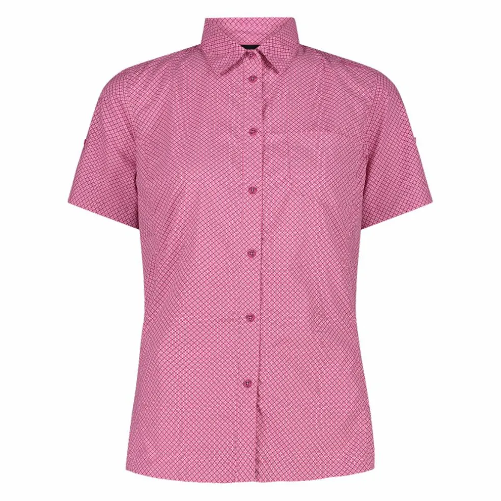 Damen-Kurzarm-shirt mit floralem Muster