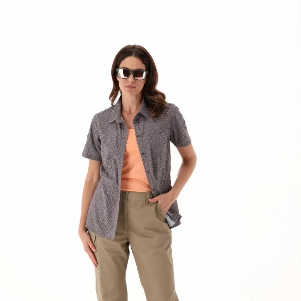 Damen-Kurzarm-shirt mit floralem Muster