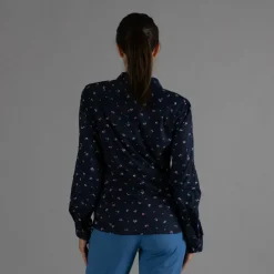 Damen-Langarm-shirt mit floralem Muster