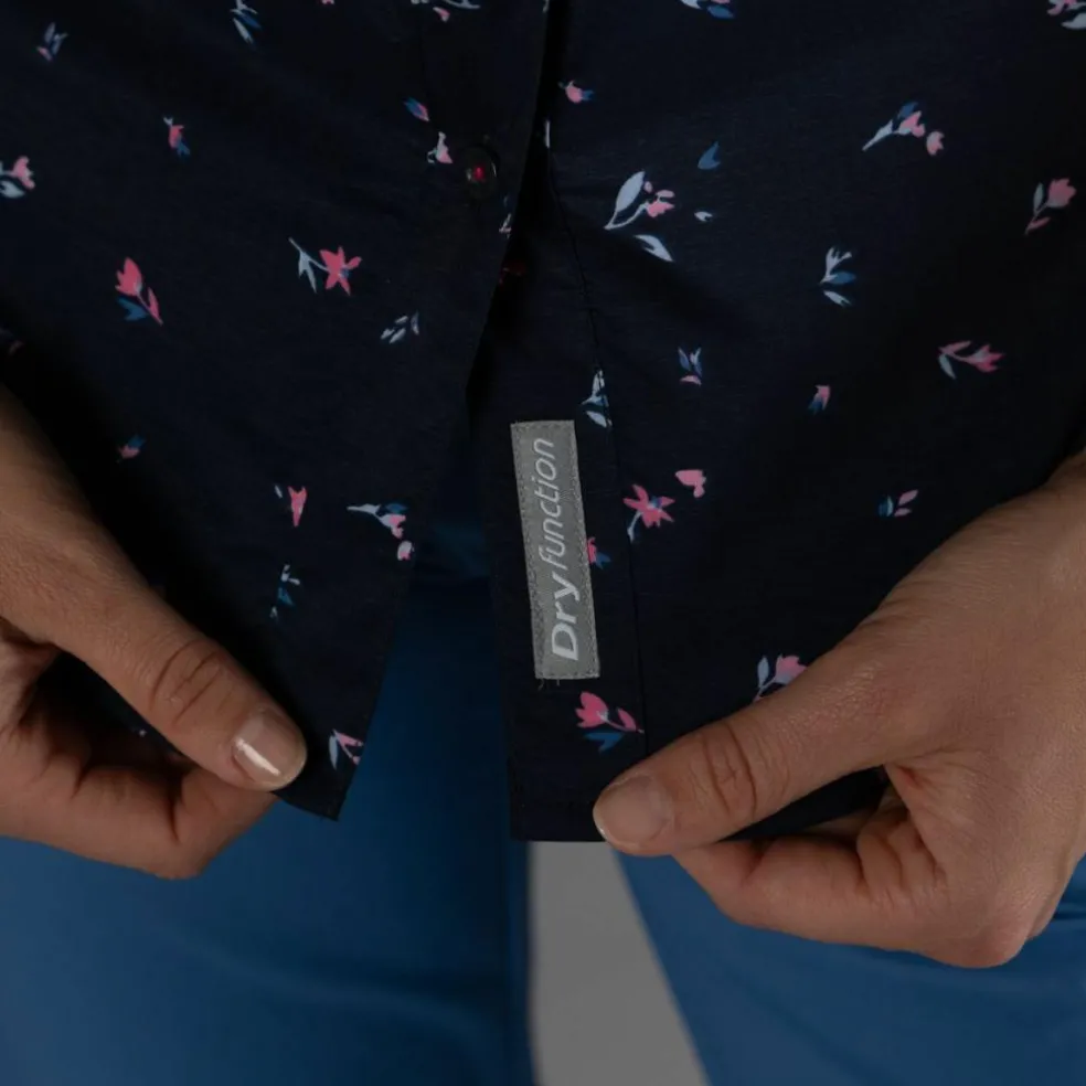 Damen-Langarm-shirt mit floralem Muster