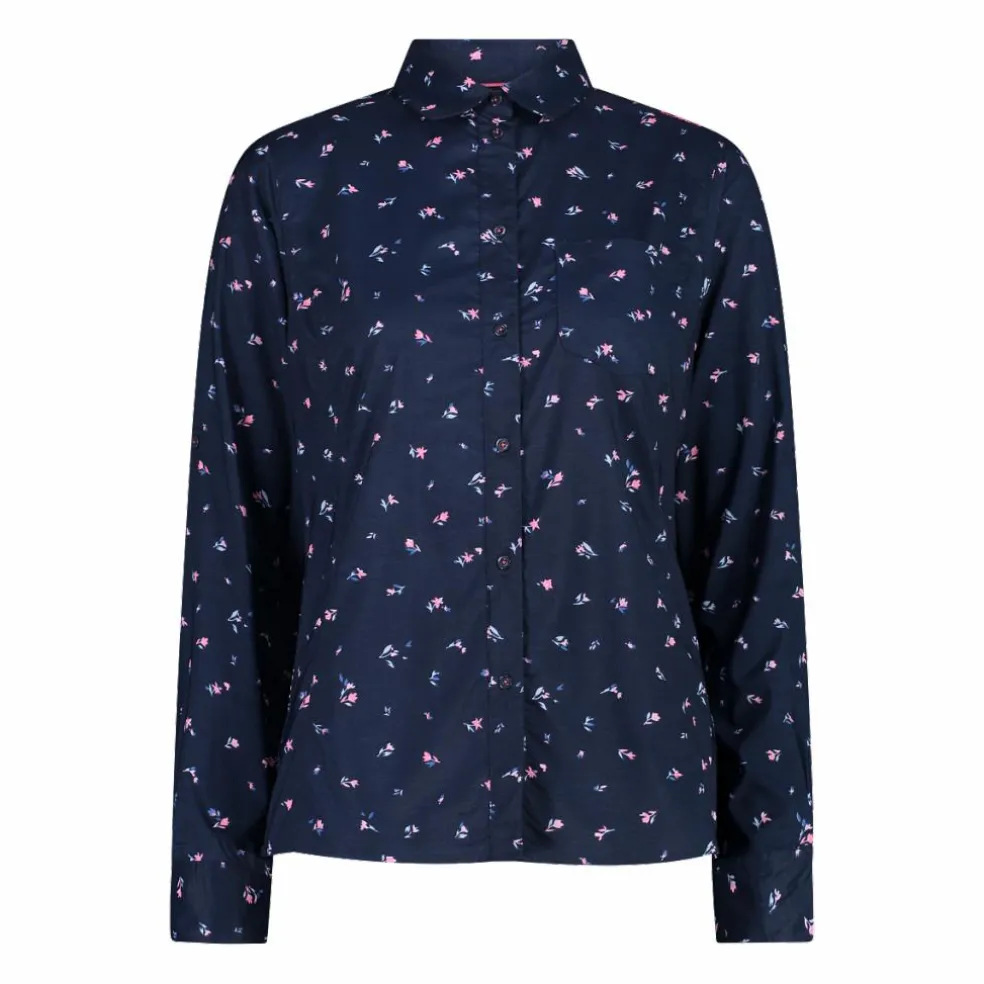 Damen-Langarm-shirt mit floralem Muster