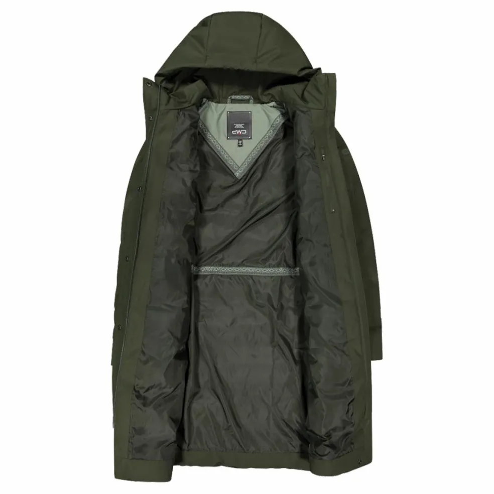 Damenmantel mit fester Kapuze