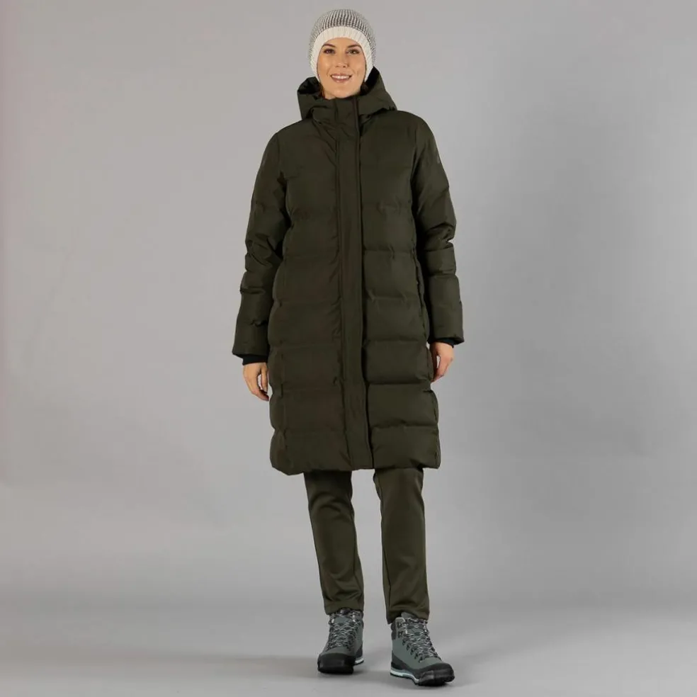 Damenmantel mit fester Kapuze