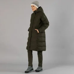 Damenmantel mit fester Kapuze