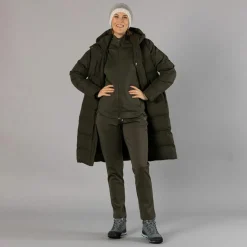 Damenmantel mit fester Kapuze