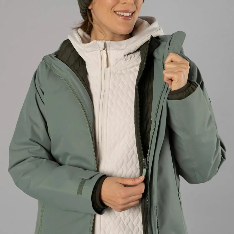 Damenmantel mit Kapuze und abnehmbarem Innenfutter