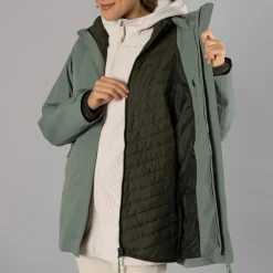 Damenmantel mit Kapuze und abnehmbarem Innenfutter
