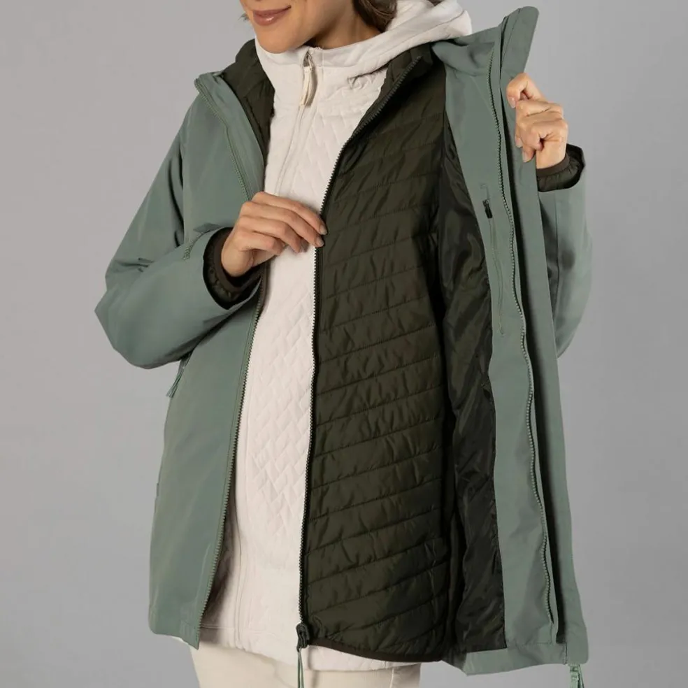 Damenmantel mit Kapuze und abnehmbarem Innenfutter