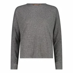 Damenpullover mit Bateau-Ausschnitt aus meliertem Jersey