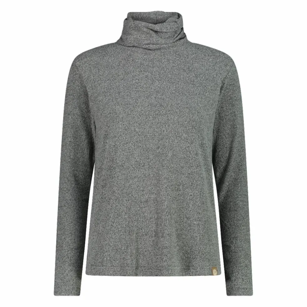 Damenpullover mit Rollkragen aus meliertem Jersey