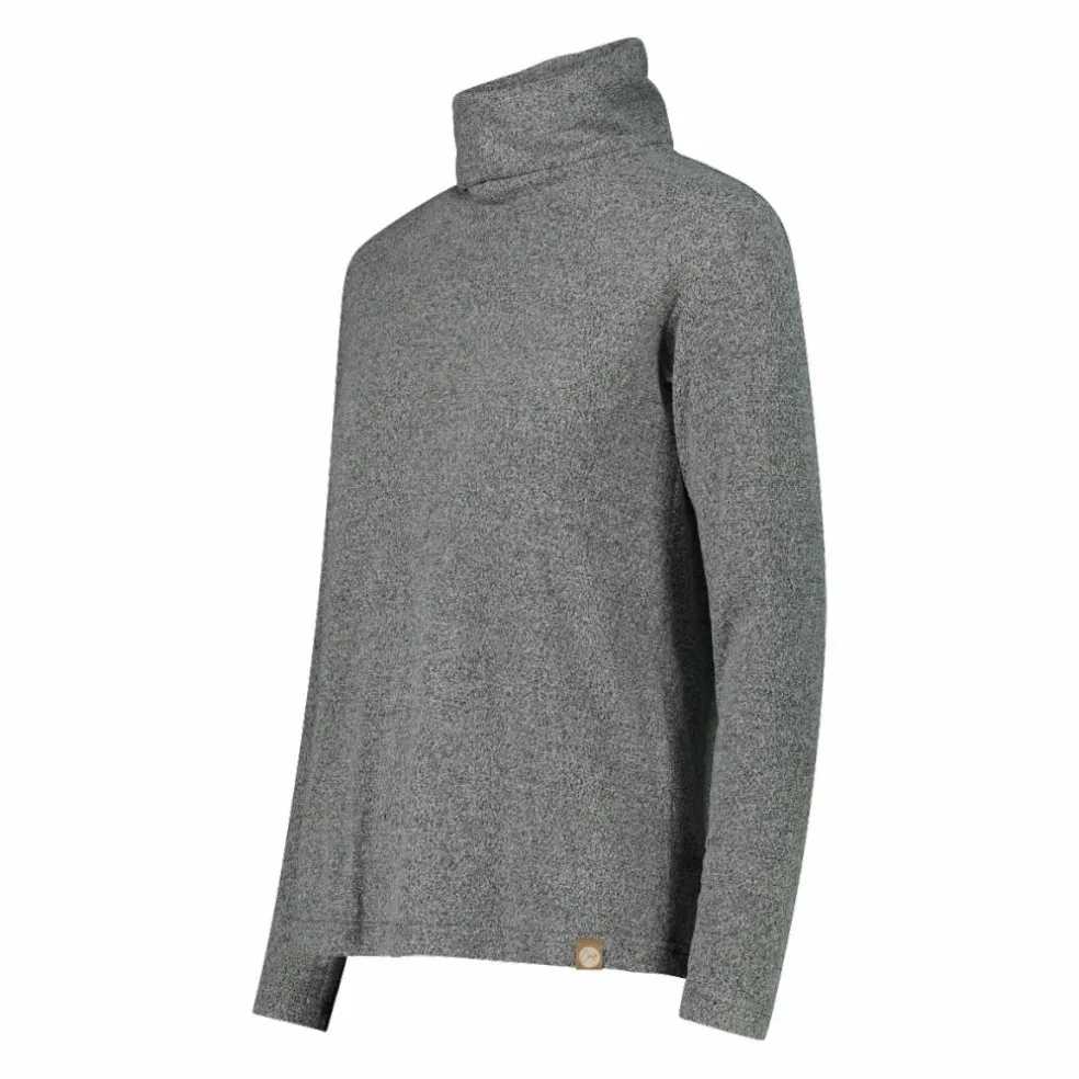 Damenpullover mit Rollkragen aus meliertem Jersey