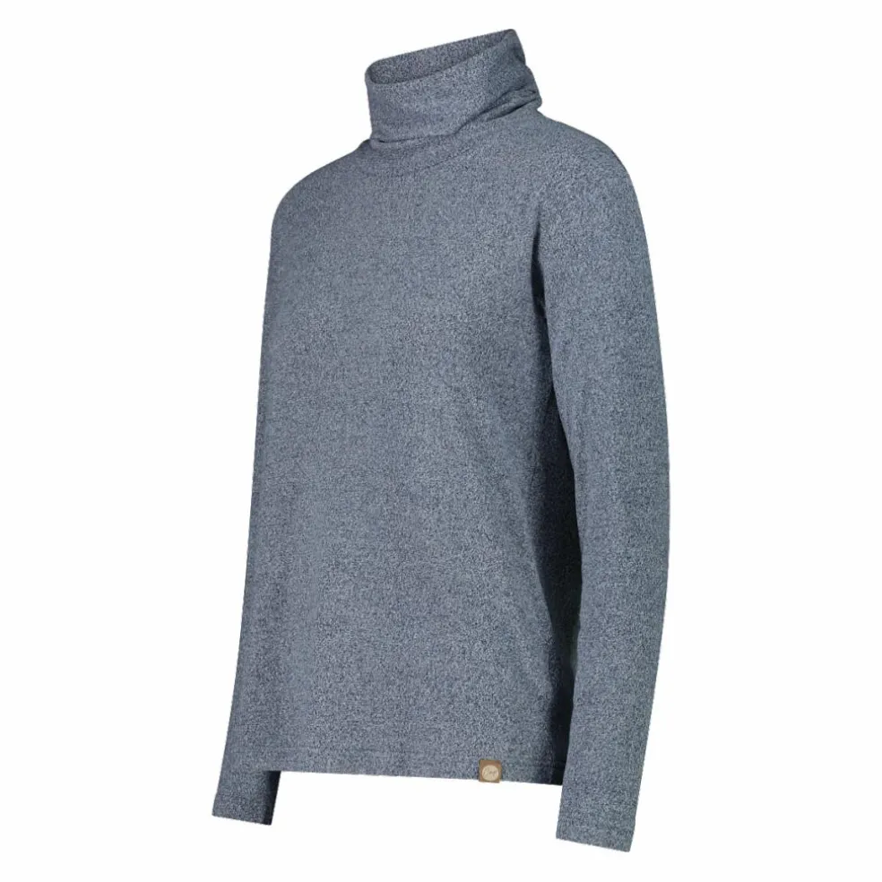 Damenpullover mit Rollkragen aus meliertem Jersey