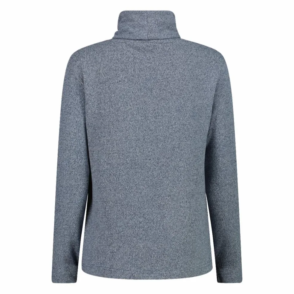 Damenpullover mit Rollkragen aus meliertem Jersey