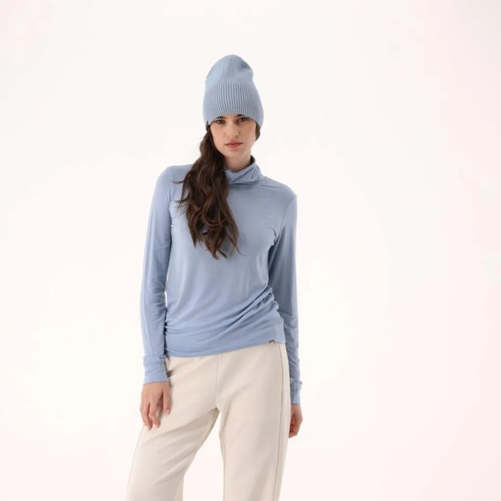 Damenpullover mit Rollkragen aus Light Tencel Merino